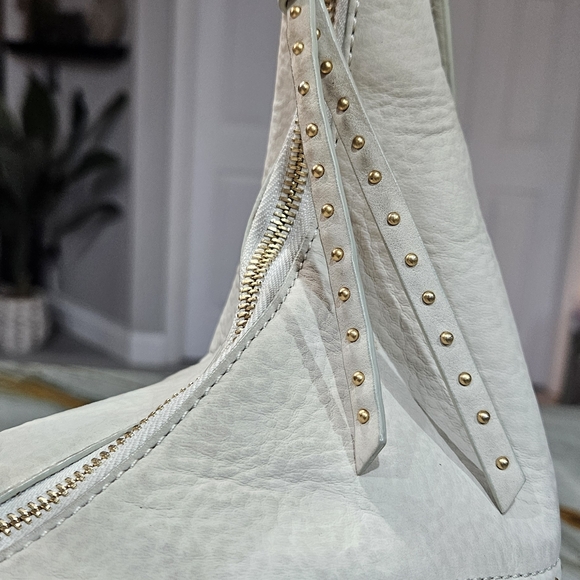 Michael Kors Cream Leather Fringe Hobo Bag Y2K - Picture 4 of 13